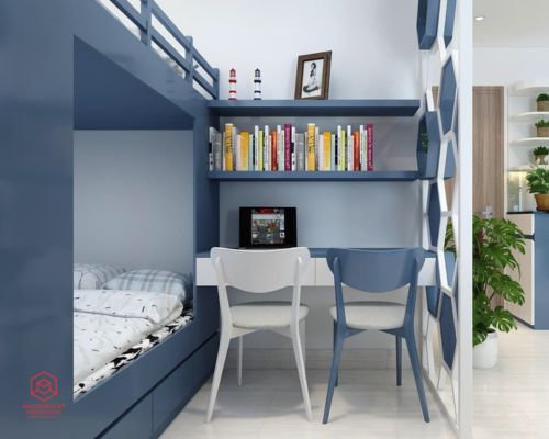 Phòng Ngủ Giường Tầng Cho Hai Bé Trai – 6m2