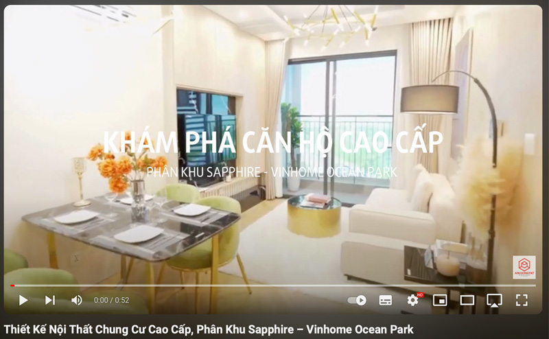 Thiết kế nội thất chung cư cao cấp Vinhome Ocean Park