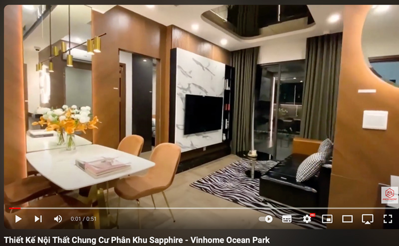 Thiết Kế Nội Thất Chung Cư Phân Khu Sapphire – Vinhome Ocean Park