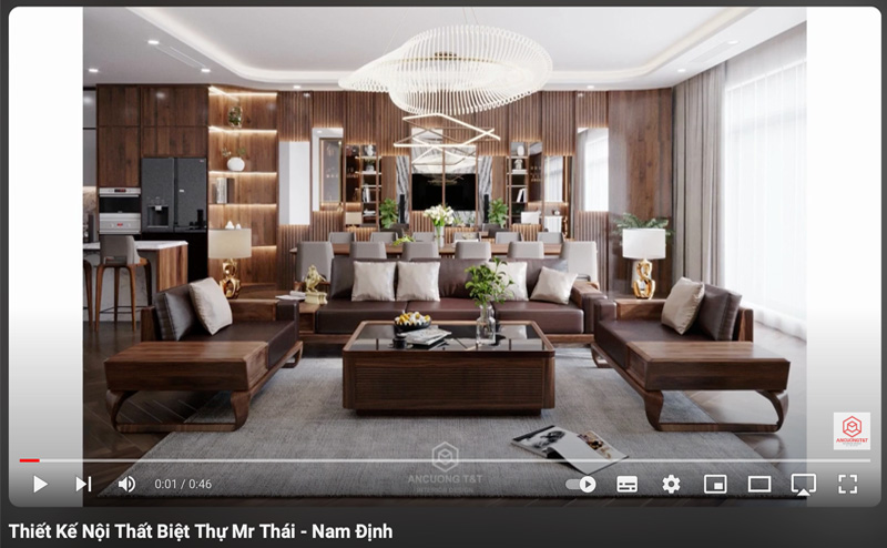 Thiết kế nội thất căn biệt thự nhà Mr Thái tại Nam Định