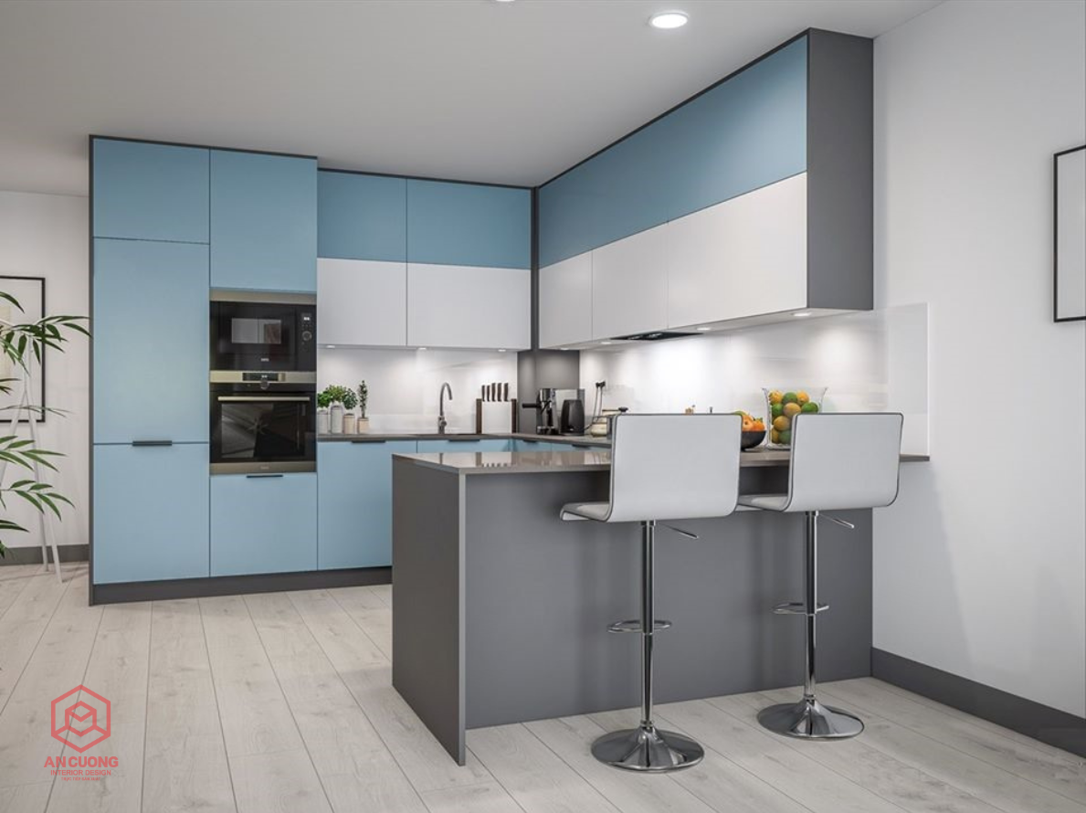 Tủ Bếp Gỗ Công Nghiệp Phủ Melamine