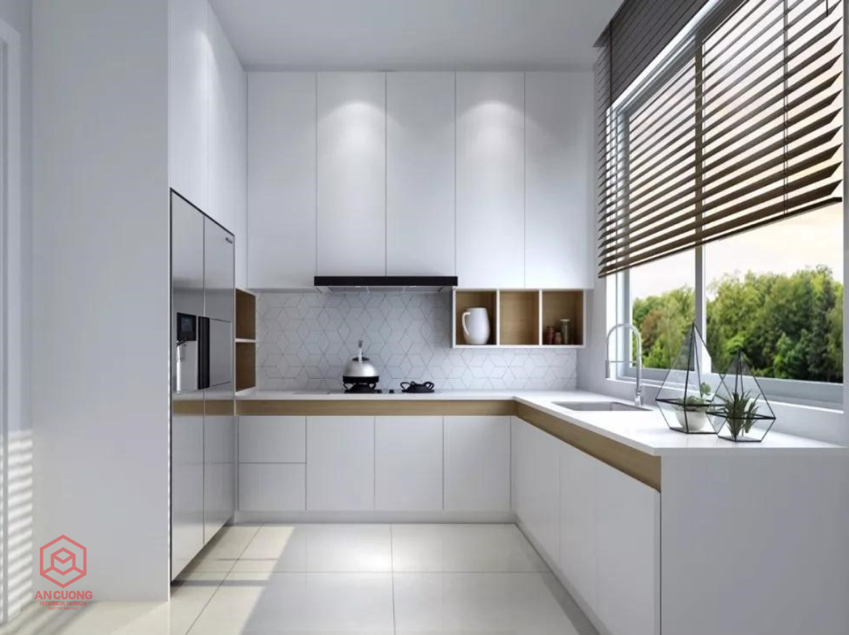 Tủ Bếp Laminate Hình Chữ L