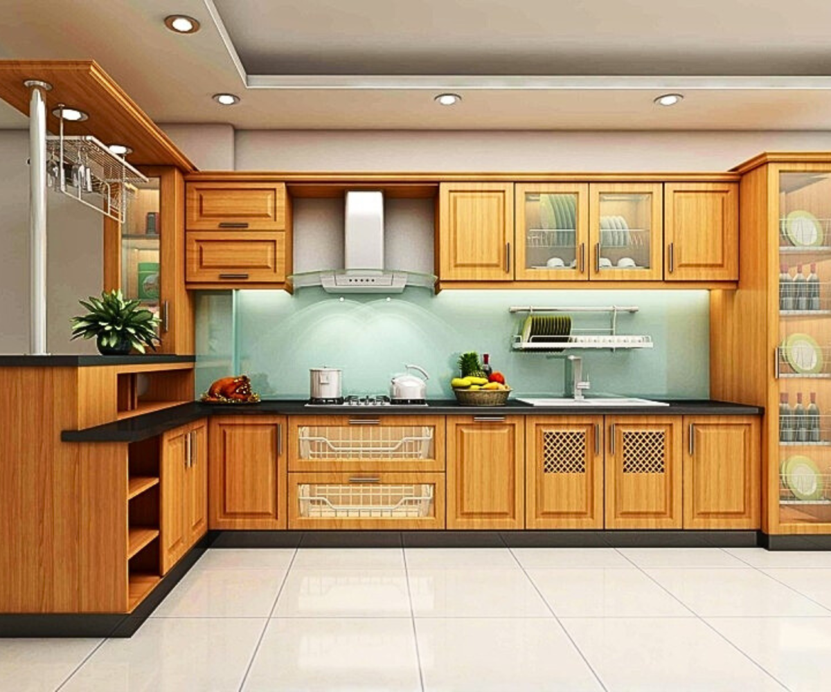Tủ bếp quầy bar hiện đại