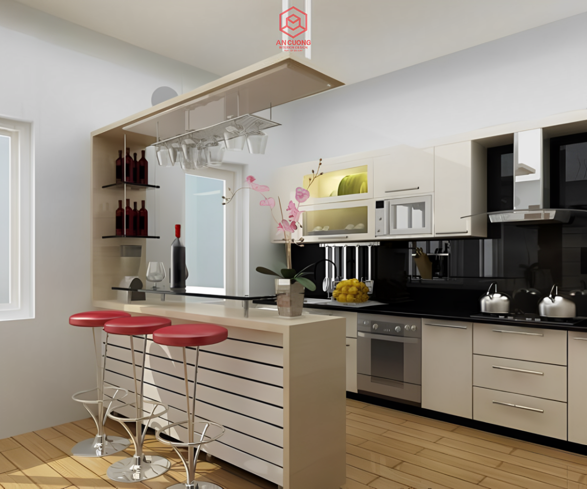 Tủ bếp quầy bar mini
