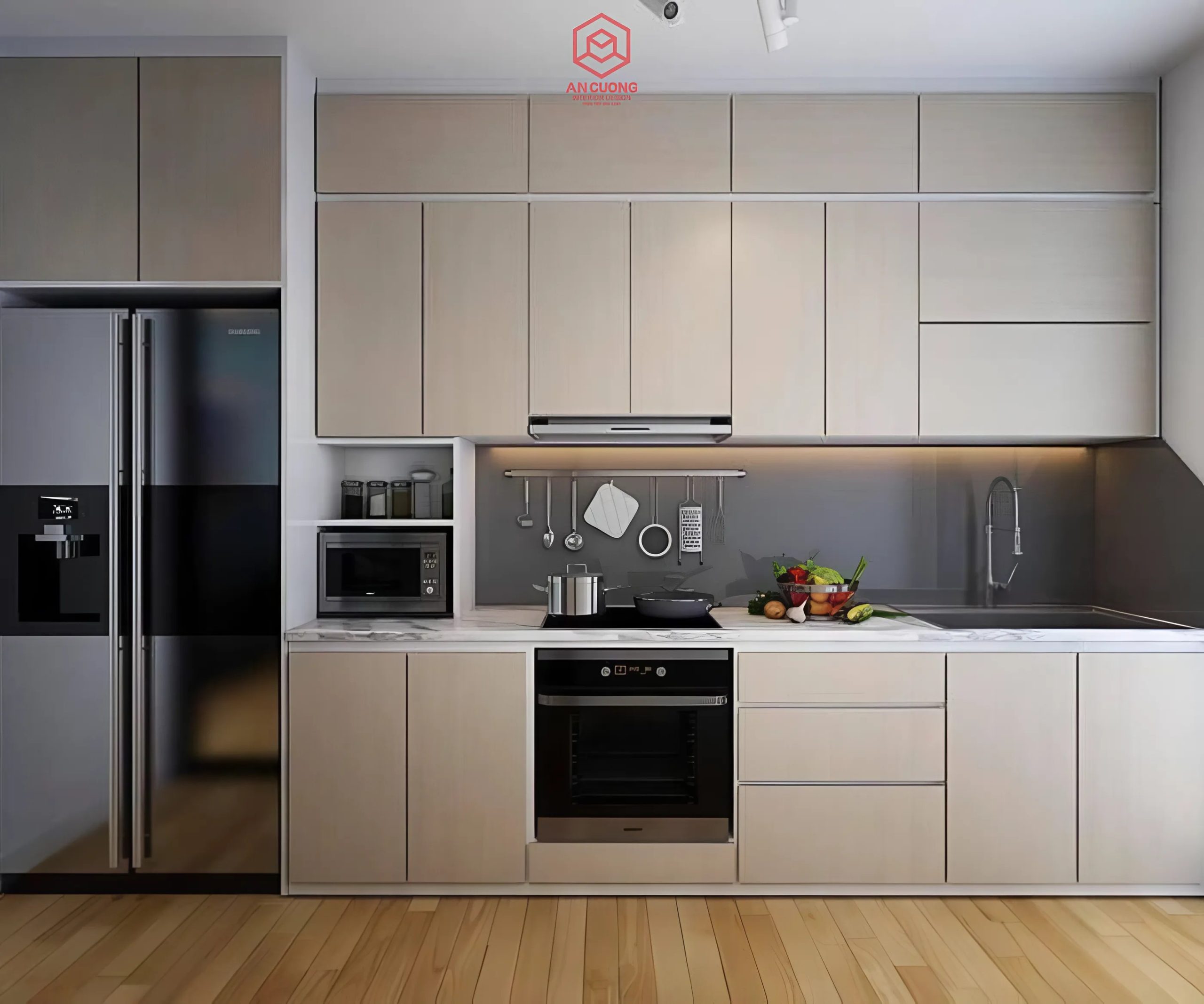 Công dụng tủ bếp chữ I hiện đại