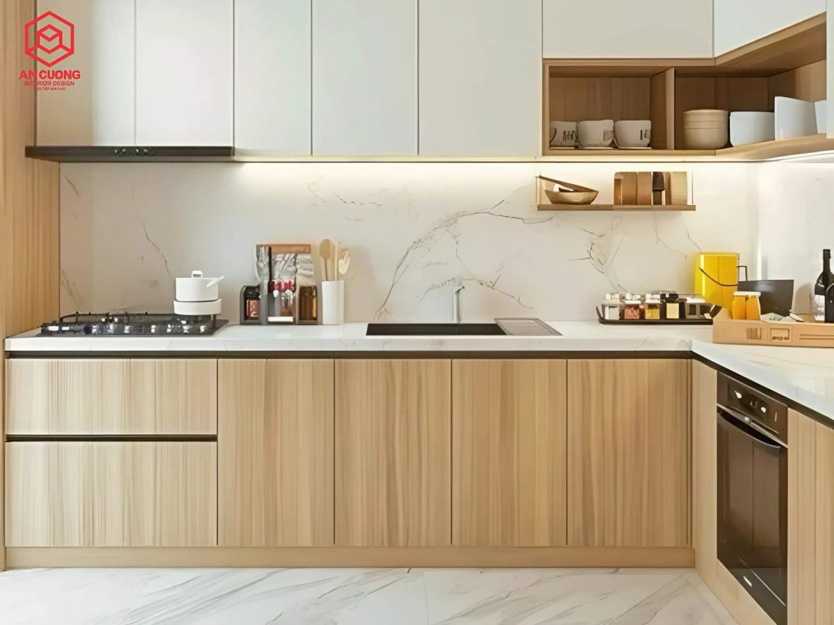 Có nên dùng màu gỗ công nghiệp 388 cho tủ bếp?