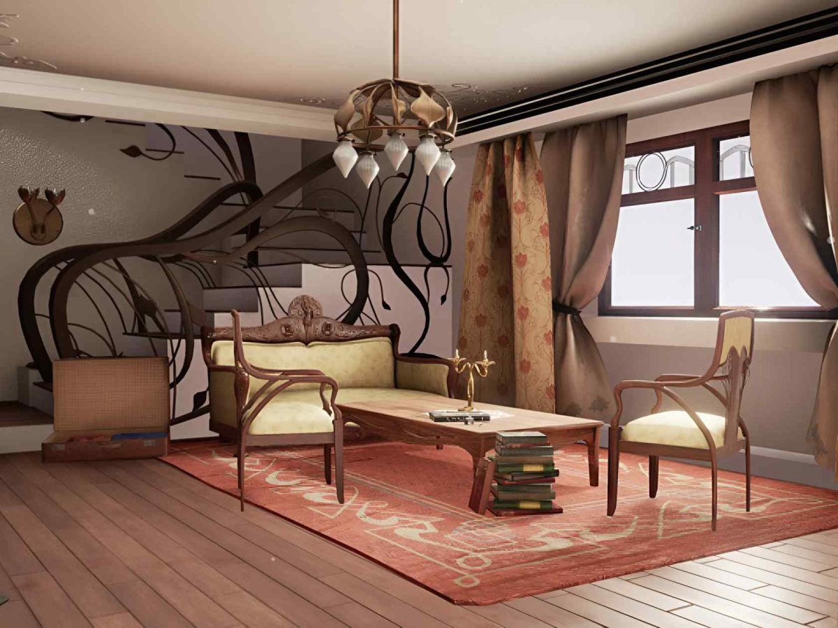 Khám phá phong cách thiết kế nội thất Art Nouveau 2025