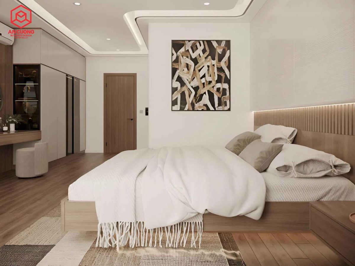 Dự án thiết kế nội thất phòng ngủ đẹp nhà anh Trí 