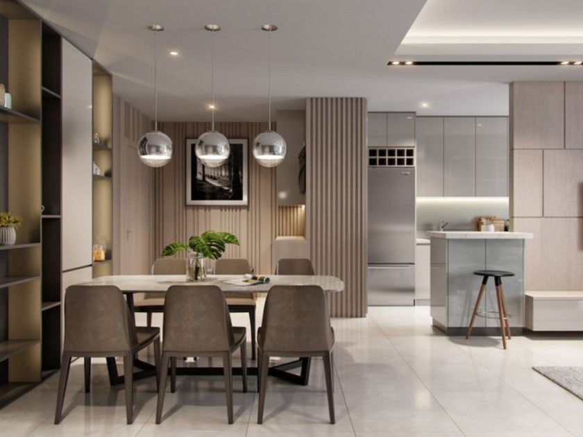 Thiết kế phòng ăn chung cư đẹp, hiện đại nhất 2025