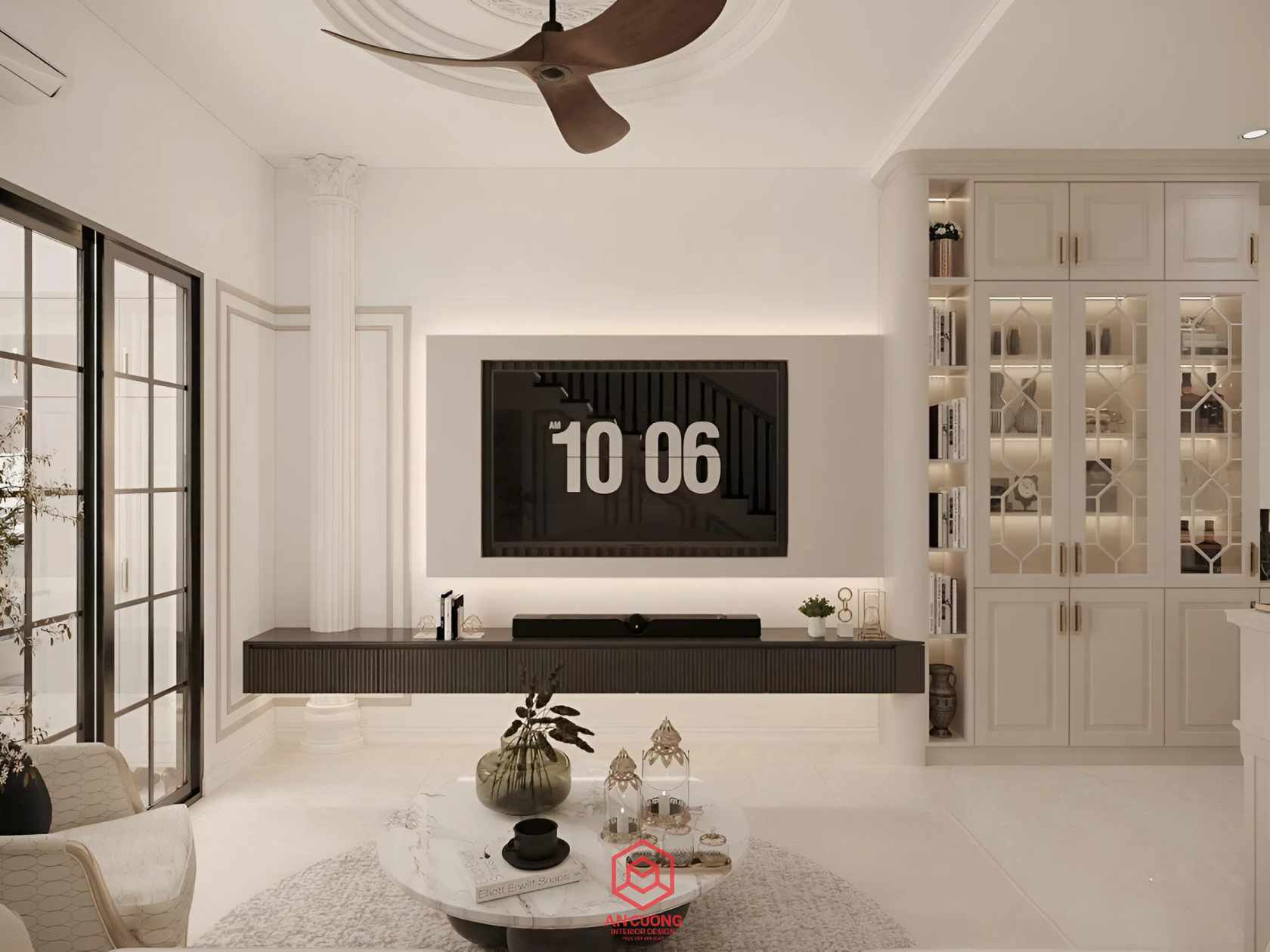 Thực tế thiết kế phòng khách nhà Đất gia đình anh Dũng tại Nam Định