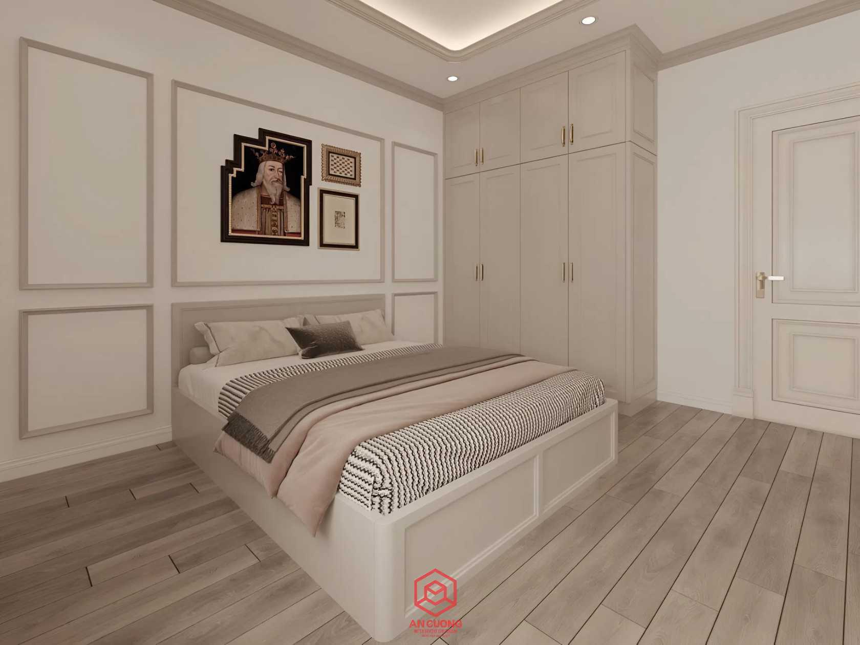 Thiết kế phòng ngủ nhà đất phong cách tân cổ điển sang trọng