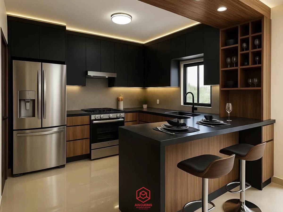Thiết Kế Tủ Rượu Phòng Bếp Sang Xịn Nhất 2025