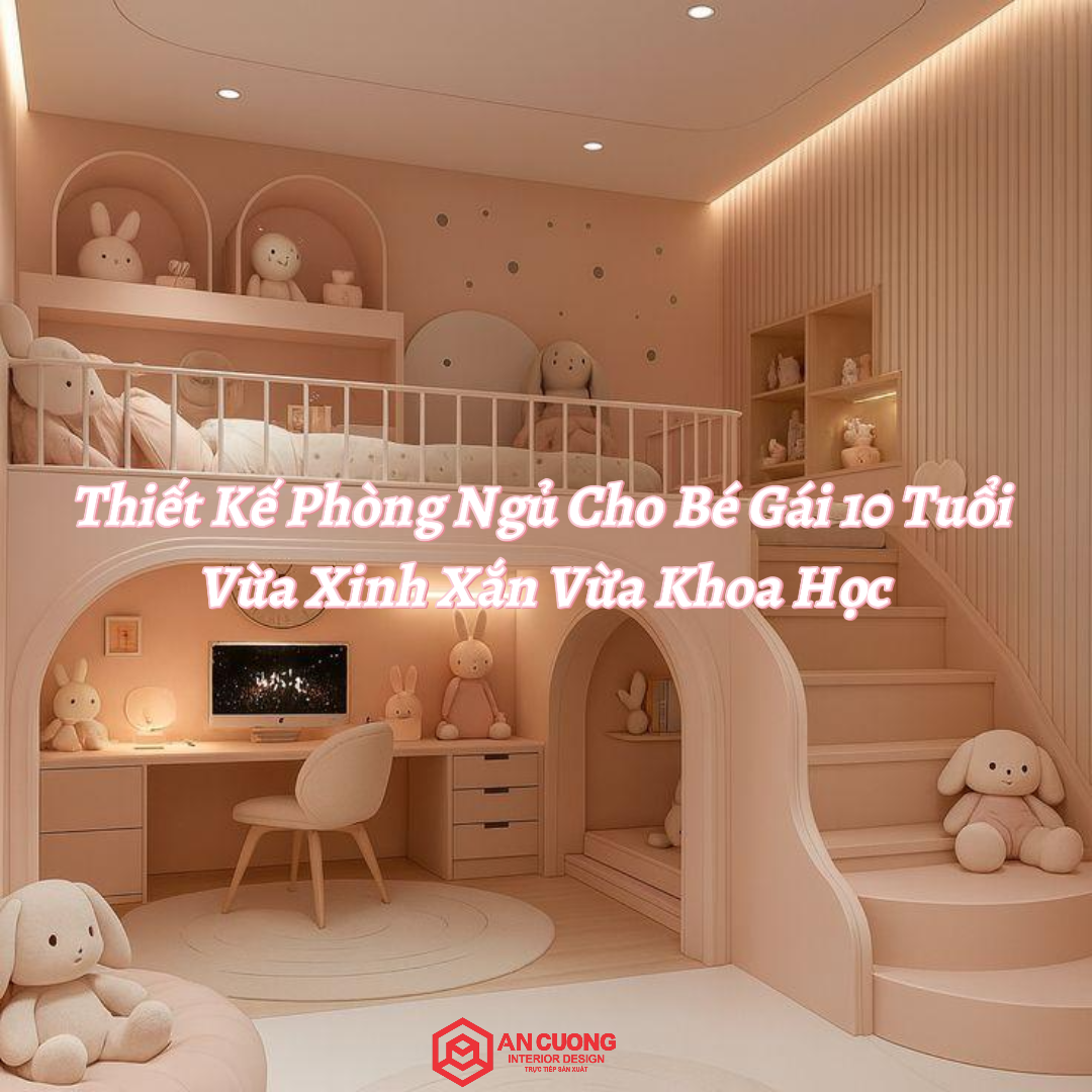 Thiết Kế Phòng Ngủ Cho Bé Gái 10 Tuổi Vừa Xinh Xắn Vừa Khoa Học