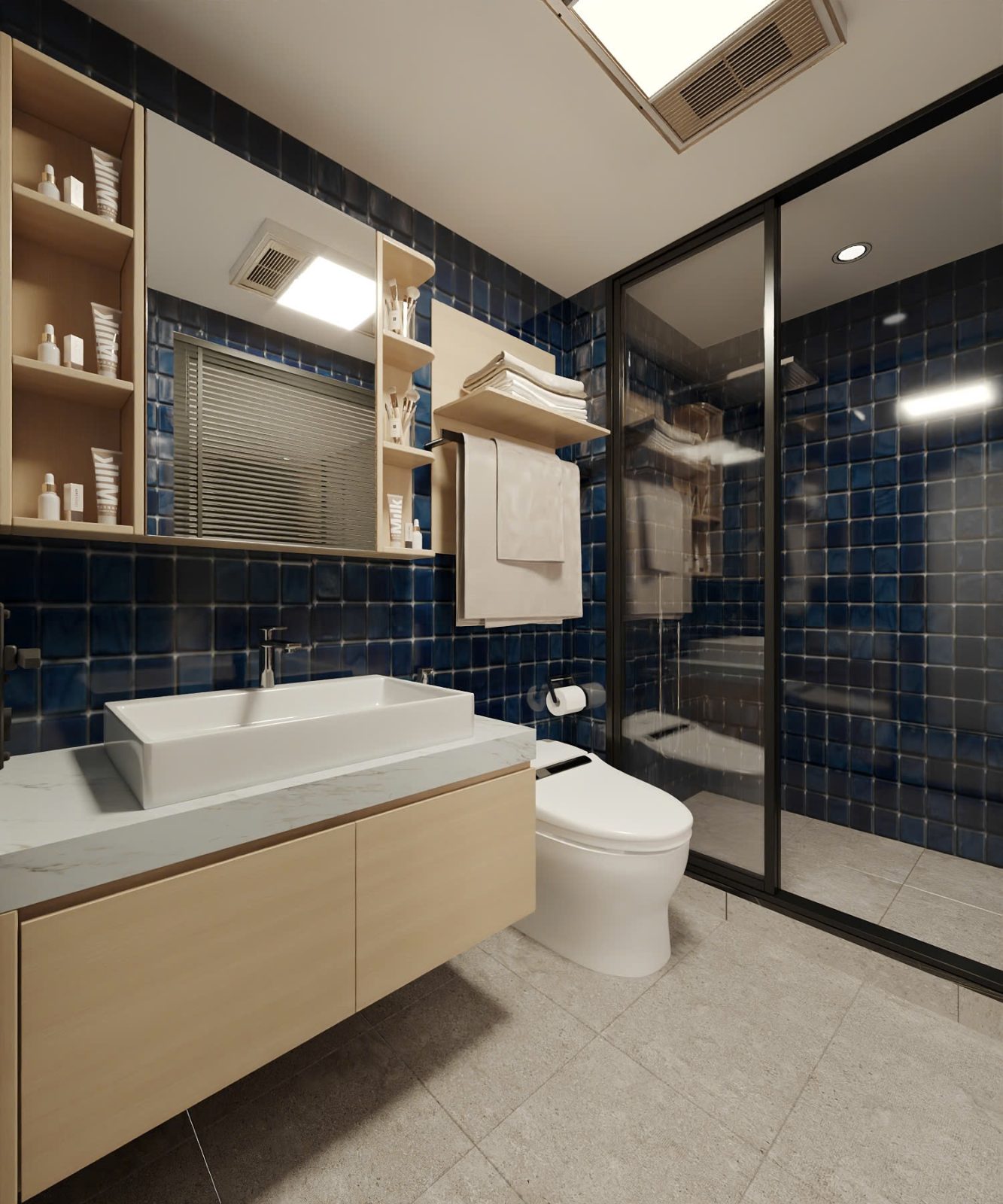 phối cảnh 3d phòng tắm biệt thự vinhomes vũ yên