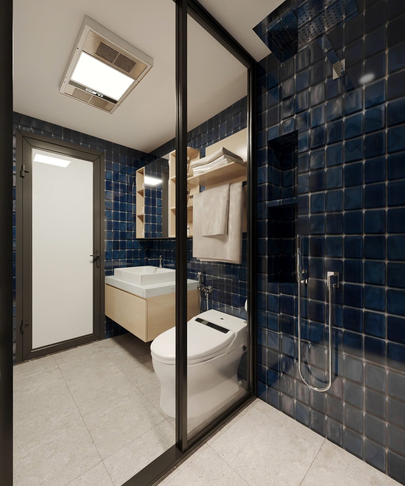 phối cảnh 3d phòng tắm biệt thự vinhomes vũ yên