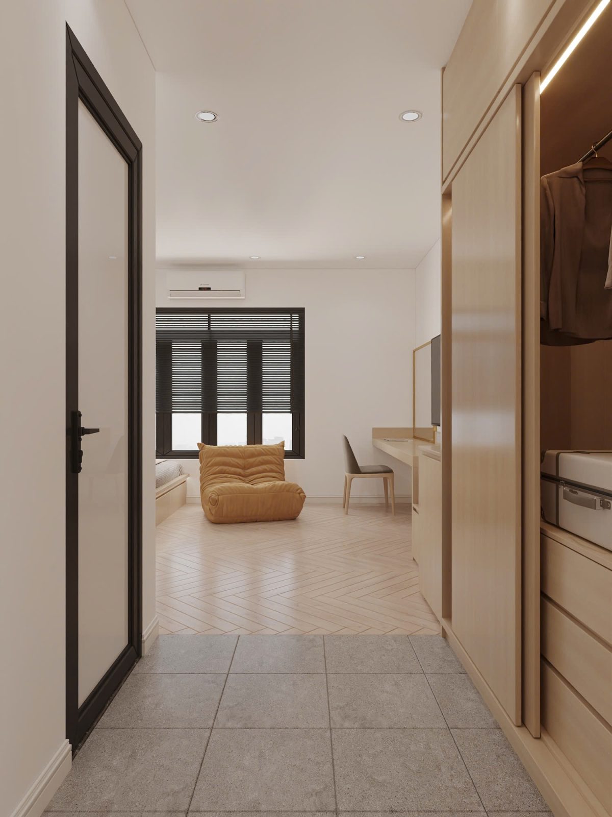 phối cảnh 3d phòng ngủ cho trẻ em biệt thự vinhomes vũ yên