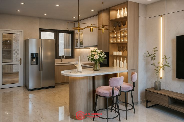 Bàn đảo bếp Mini