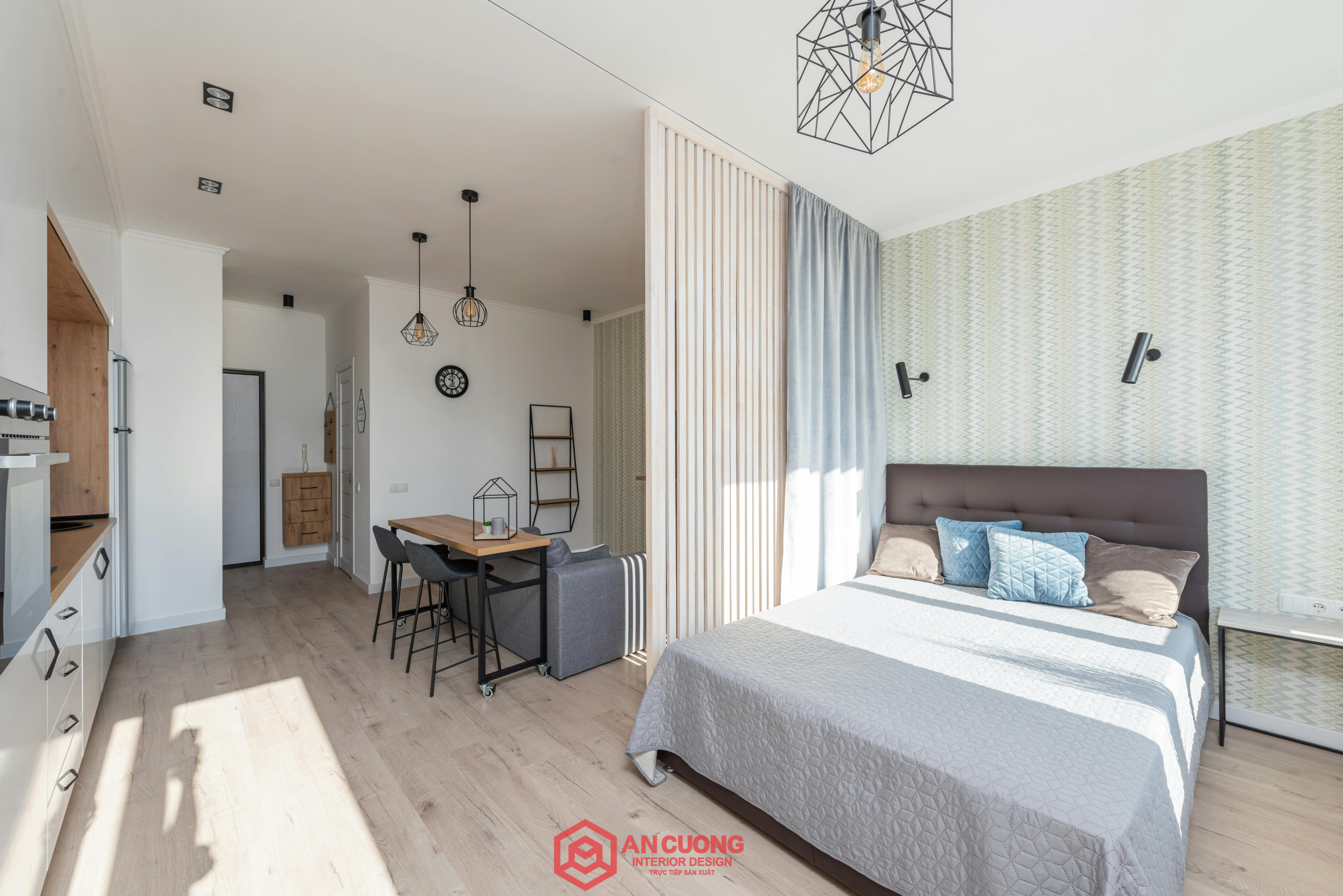Thiết kế nội thất chung cư 1 phòng ngủ