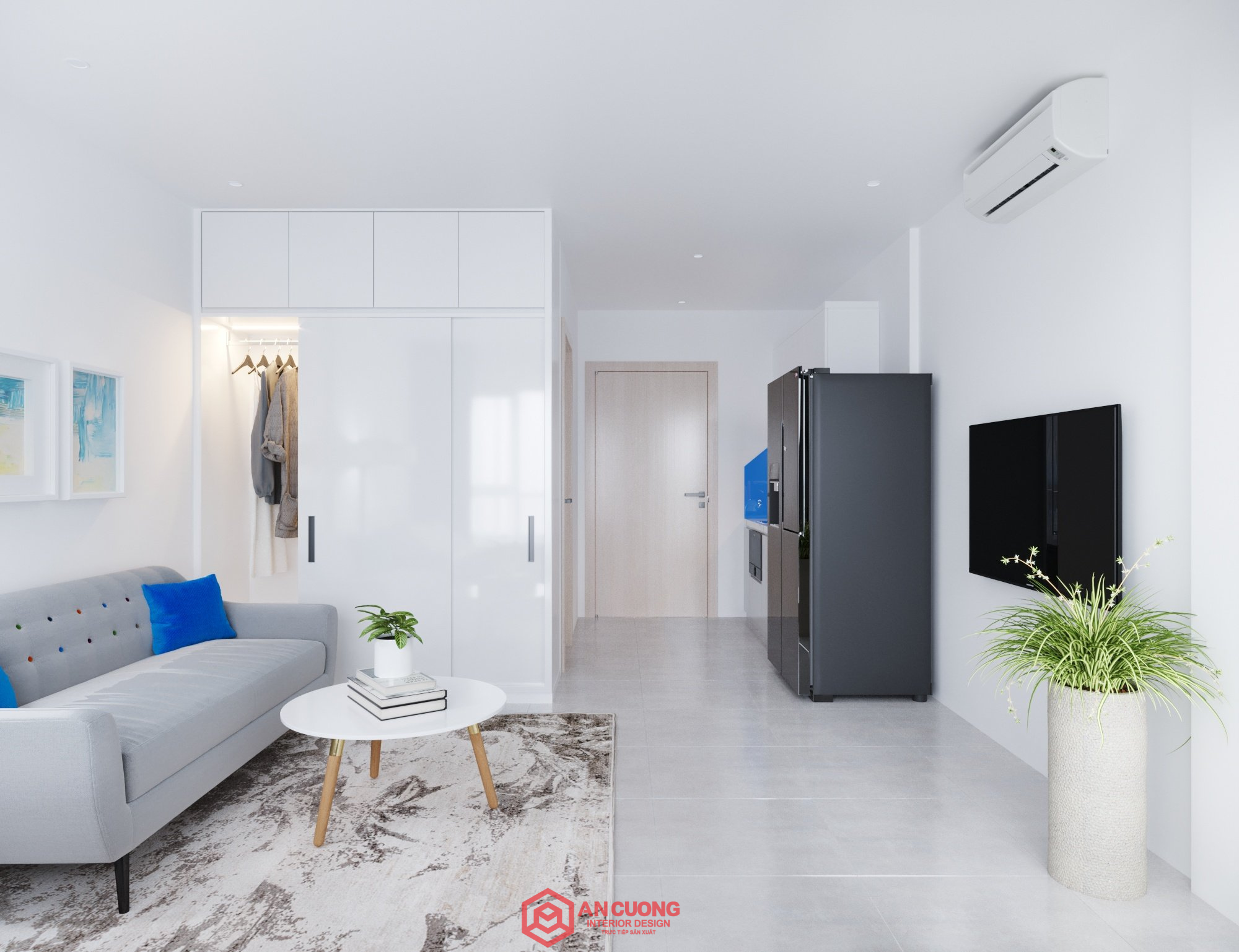 Căn hộ studio do Nội thất An Cường thực hiện