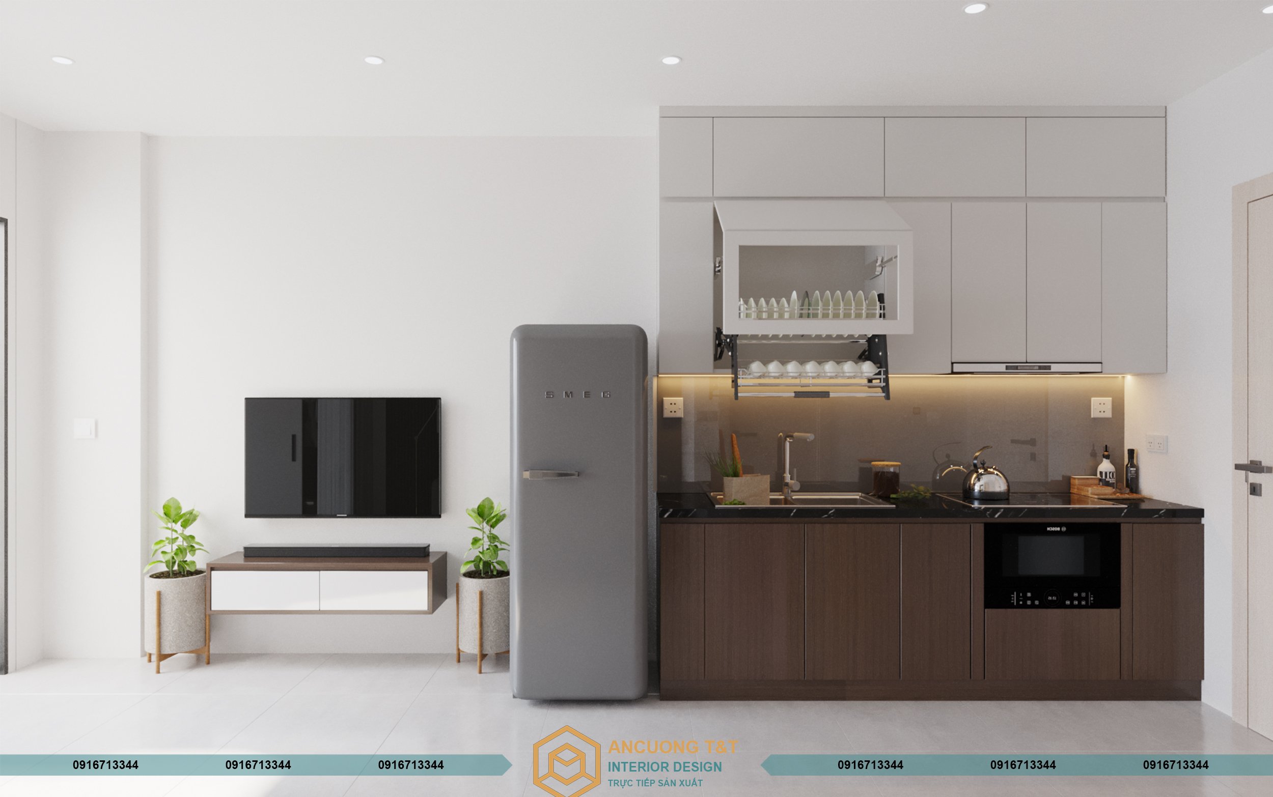 Căn hộ studio tại S302 Vinhomes Smart City do Nội thất An Cường thực hiện