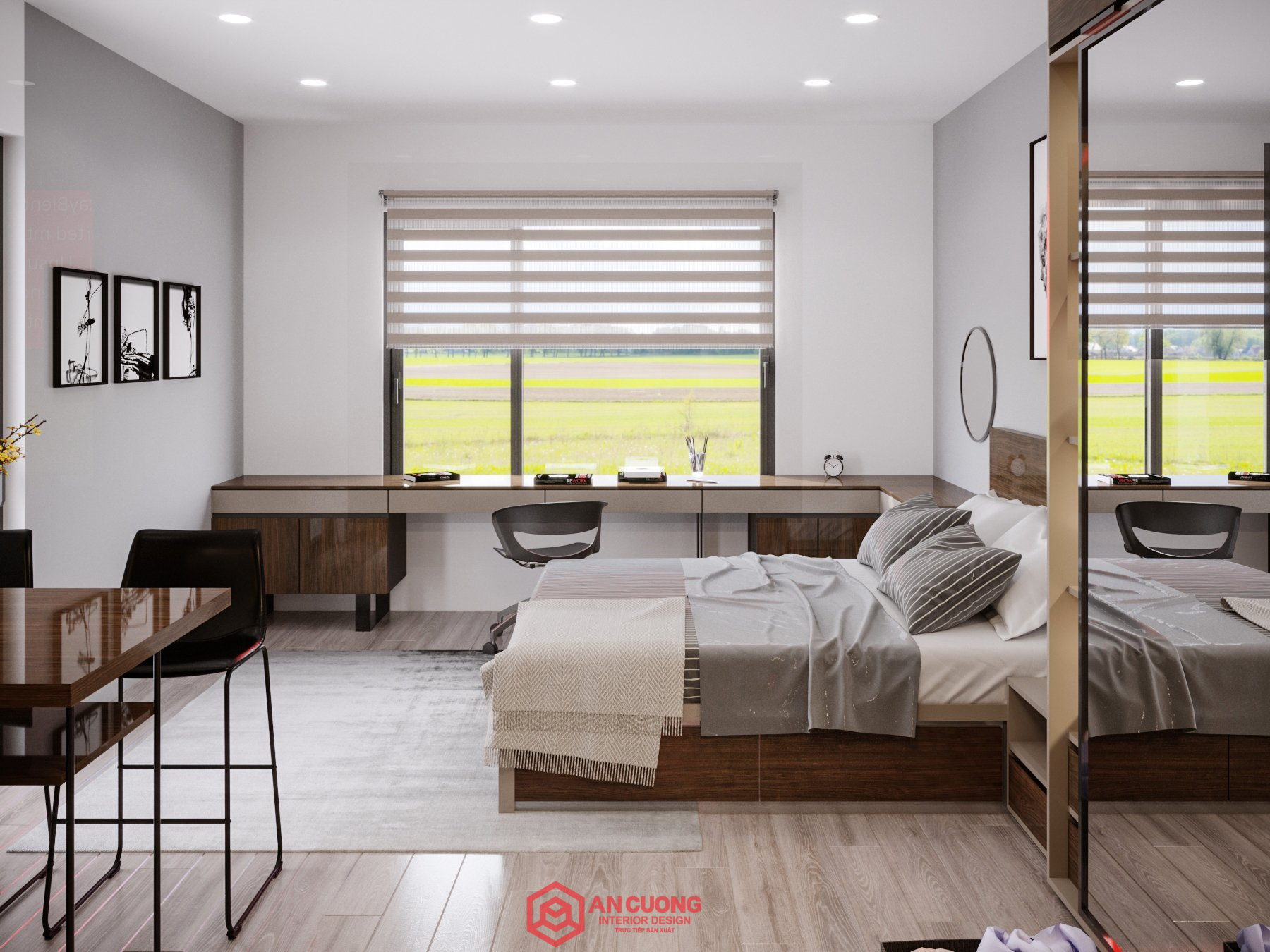 Căn hộ studio tại Vinhomes Ocean Park do Nội thất An Cường thực hiện