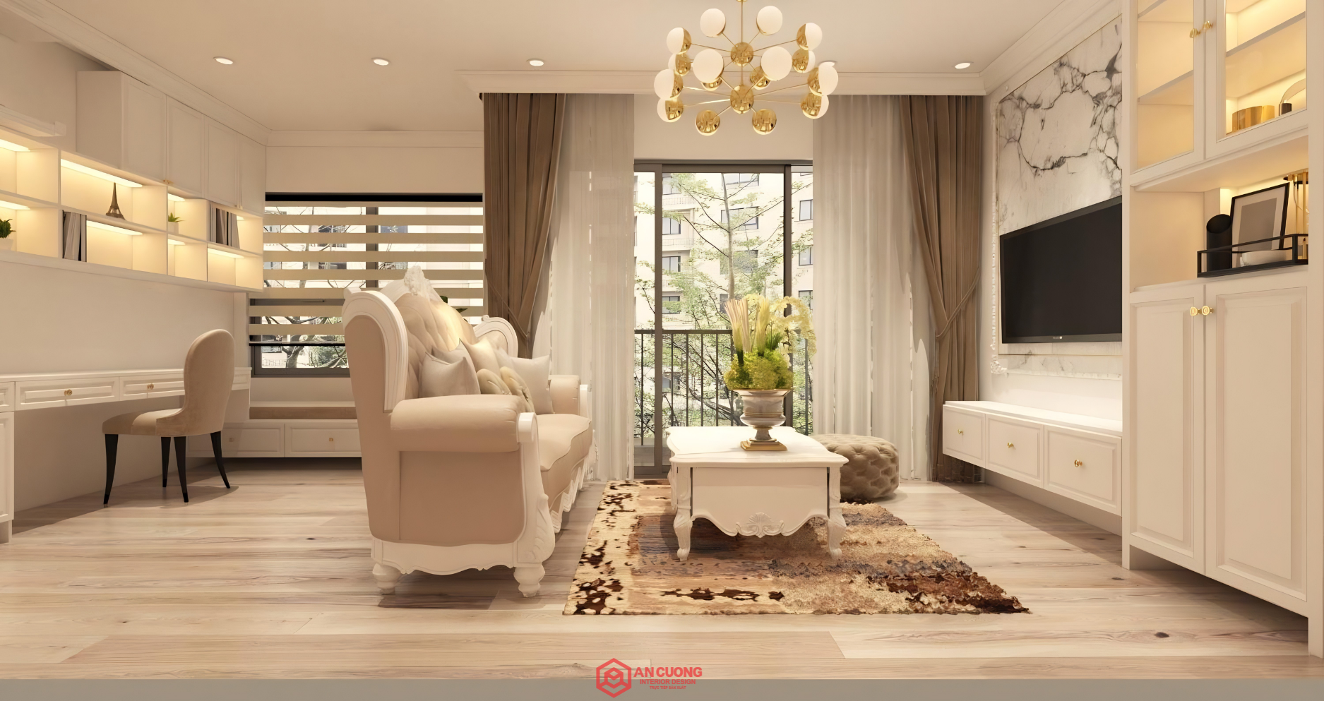 Phòng khách tân cổ điển