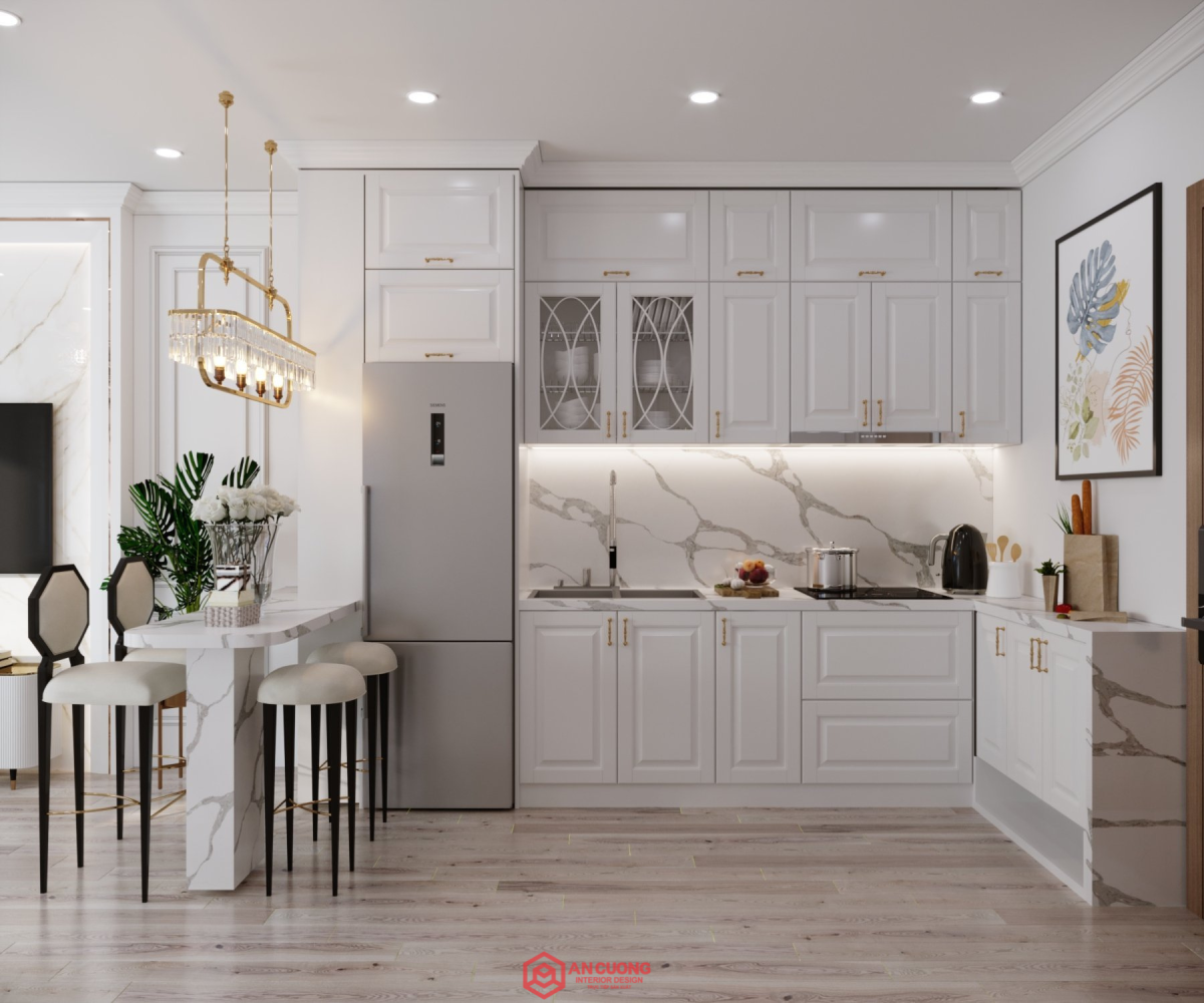 25+ Mẫu Thiết Kế Phòng Bếp Tân Cổ Điển Không Thể Rời Mắt