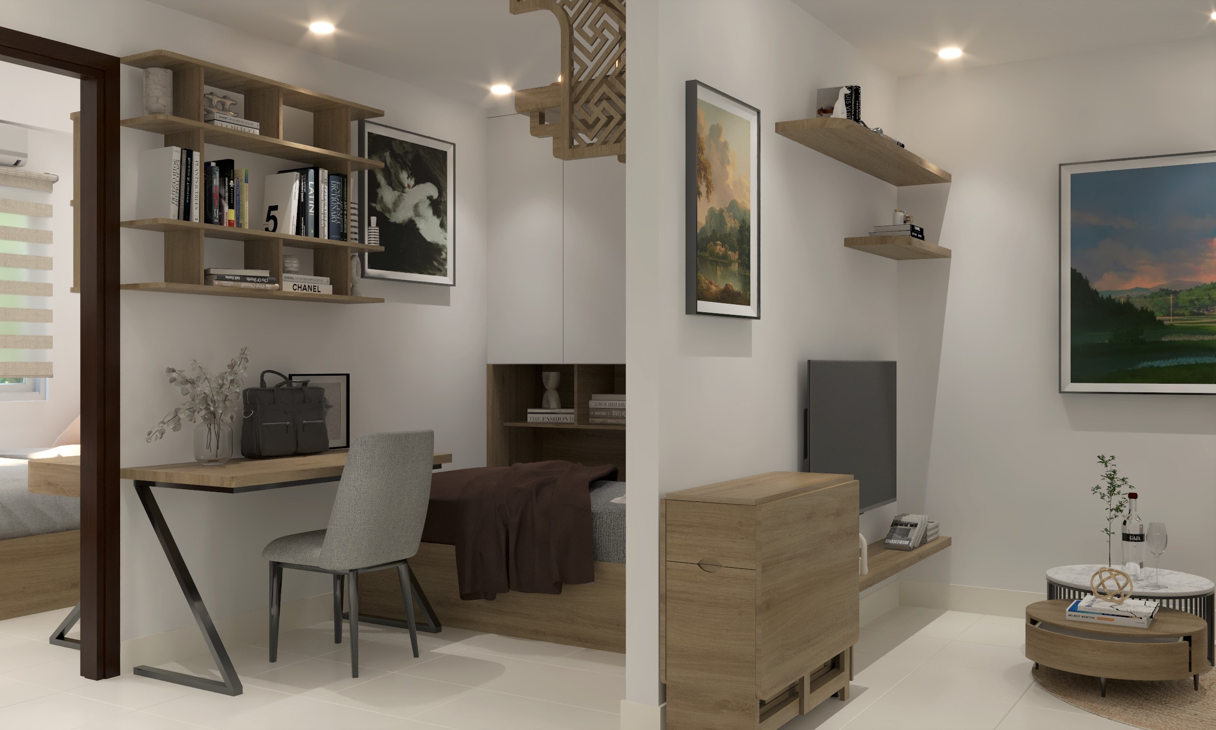 Thiết kế nội thất chung cư 1 phòng ngủ do An Cường thực hiện