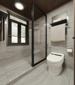 Thiết kế phòng tắm biệt thự Hưng Yên hiện đại