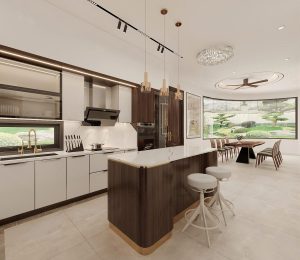 Nội thất phòng bếp biệt thự Hưng Yên