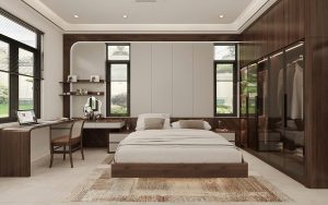 Thiết kế phòng ngủ biệt thự Hưng Yên hiện đại