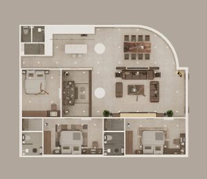 Mặt bằng thiết kế nội thất biệt thự Hưng Yên