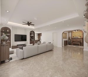 Nội thất phòng khách nhà phố Hưng Yên