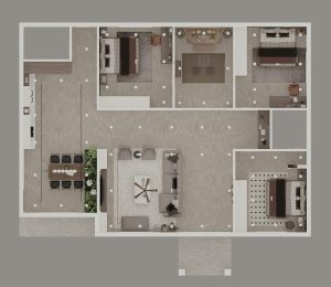 Mặt bằng nội thất nhà phố Hưng Yên
