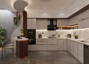 Mẫu tủ bếp đẹp cho nhà phố do Nội thất An Cường thiết kế thi công