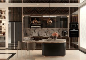 Tủ bếp kịch trần nhà phố do Nội thất An Cường thiết kế thi công