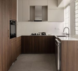 Tủ bếp chữ U nhà phố do Nội thất An Cường thiết kế thi công
