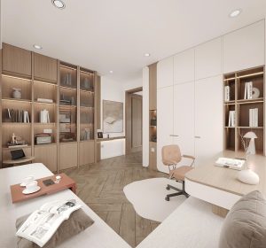 Phòng làm việc tại nhà phố Thường Tín với nội thất hiện đại
