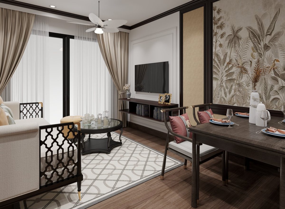 Thiết kế nội thất chung cư tân cổ điển sang trọng, tinh tế